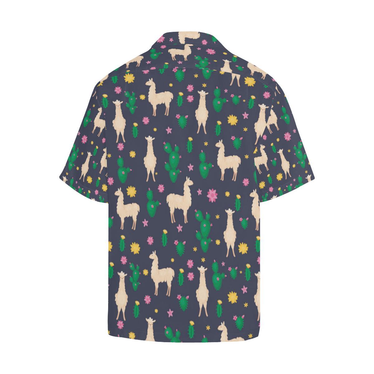 Llama Cactus Pattern Print Design 2 Hawaiian Shirt