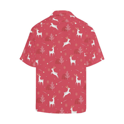 Deer Pattern Background Mens All Over Print Hawaiian Shirt
