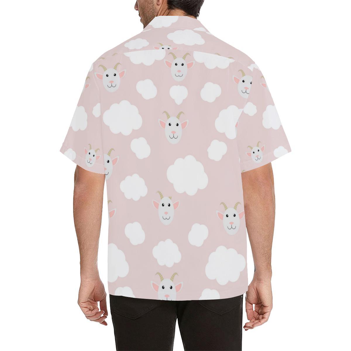 Goat Could Pink Pattern Mens All Over Print Hawaiian Shirt