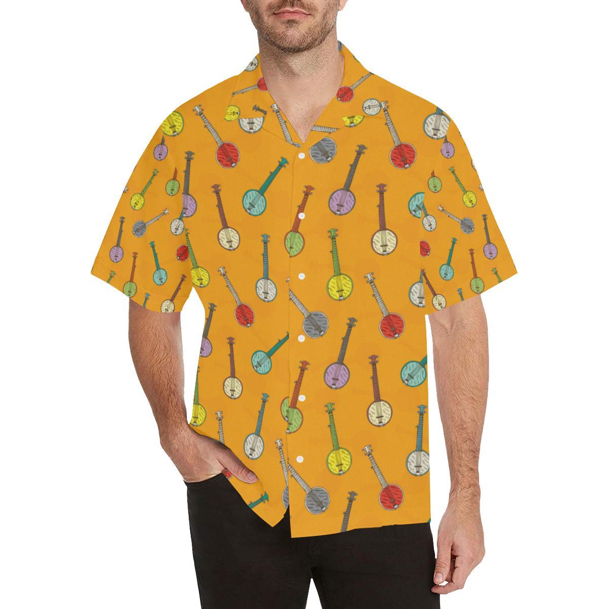 Banjo Pattern Print Design Hawaiian Shirt