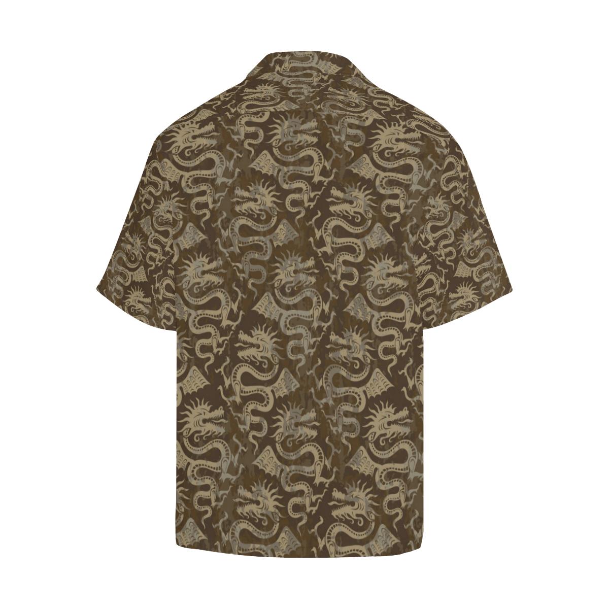 Dragon Pattern Mens All Over Print Hawaiian Shirt