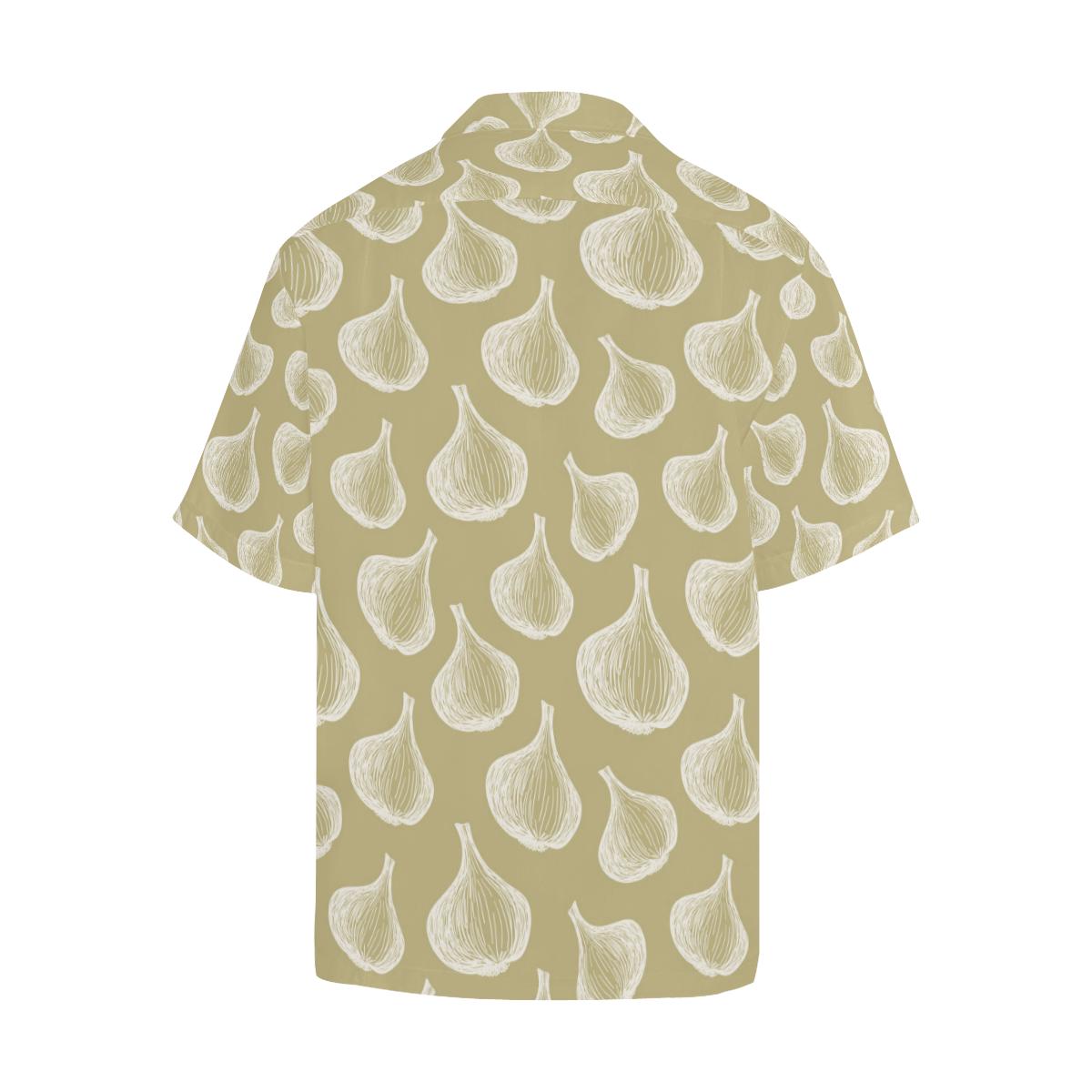 Garlic Design Pattern Mens All Over Print Hawaiian Shirt