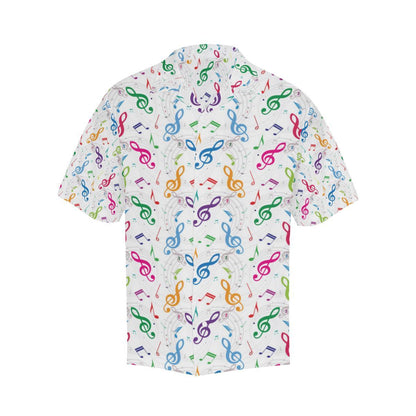 Music Notes Pattern Print Design 02 Mens All Over Hawaiian Shirt