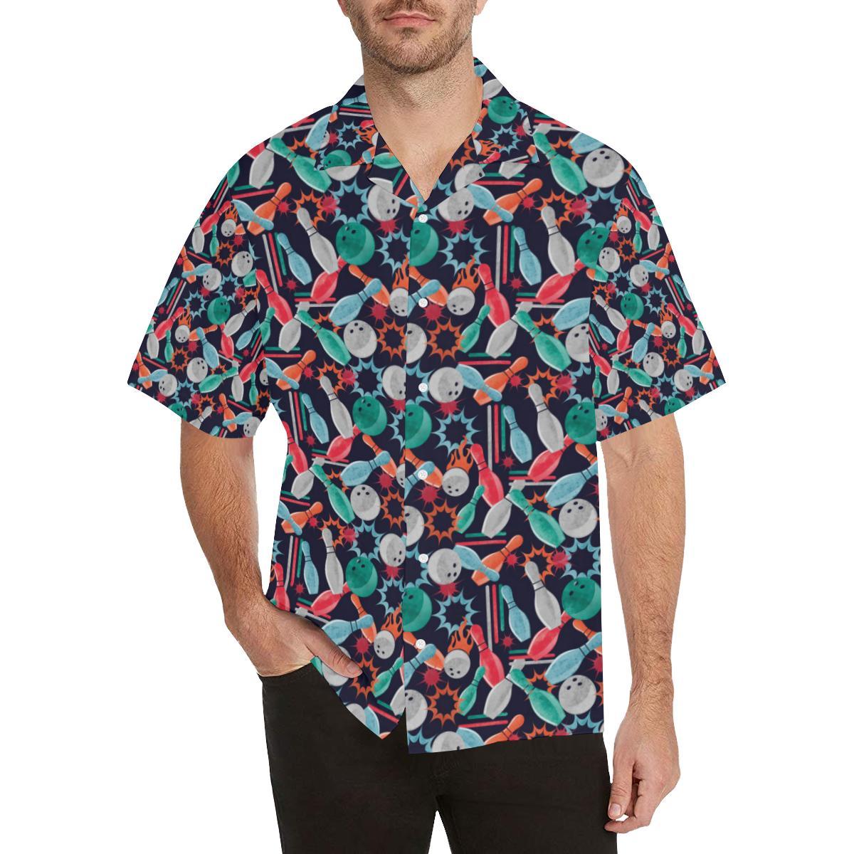 Bowling Pattern Print Design Hawaiian Shirt