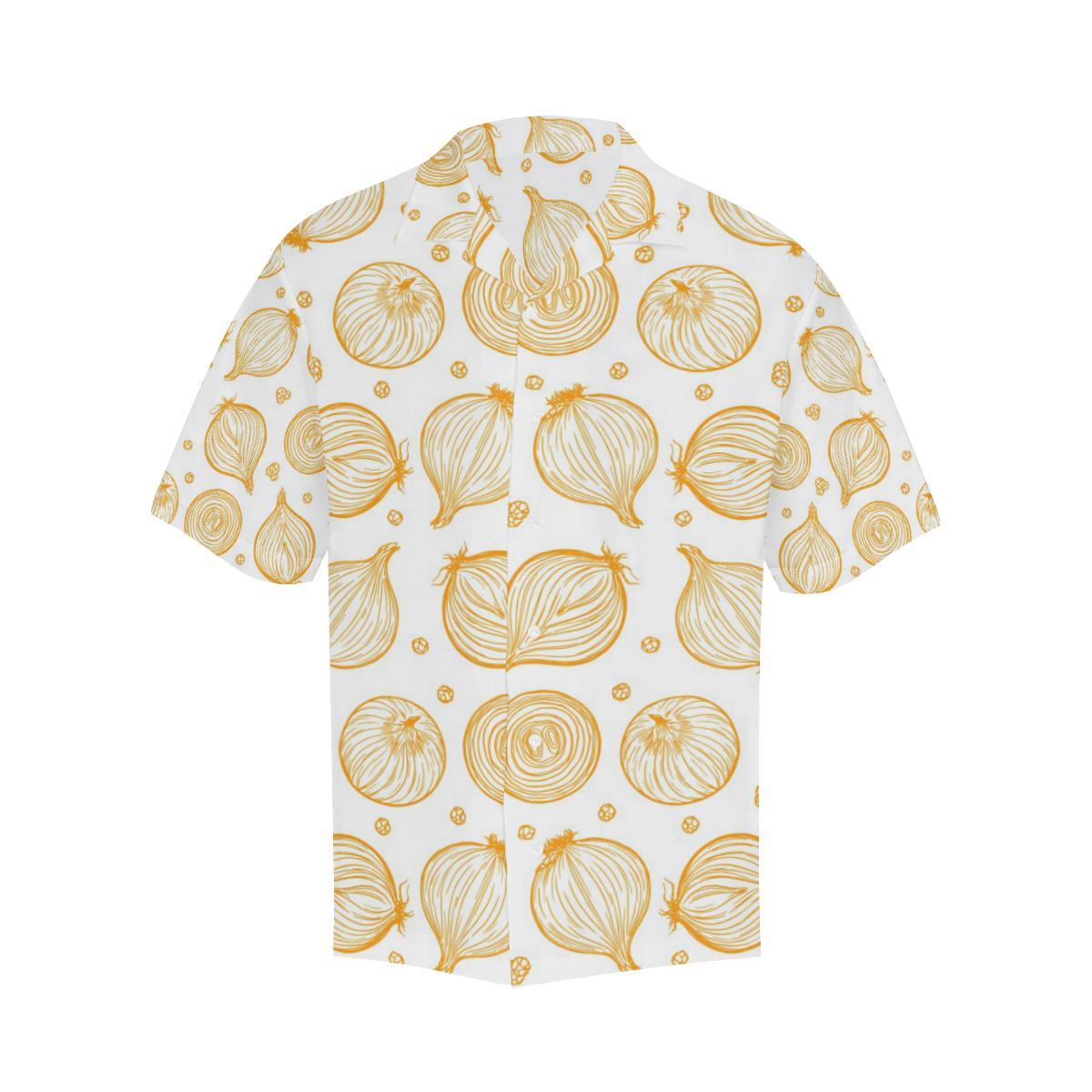 Hand Drawn Onion Pattern Mens All Over Print Hawaiian Shirt
