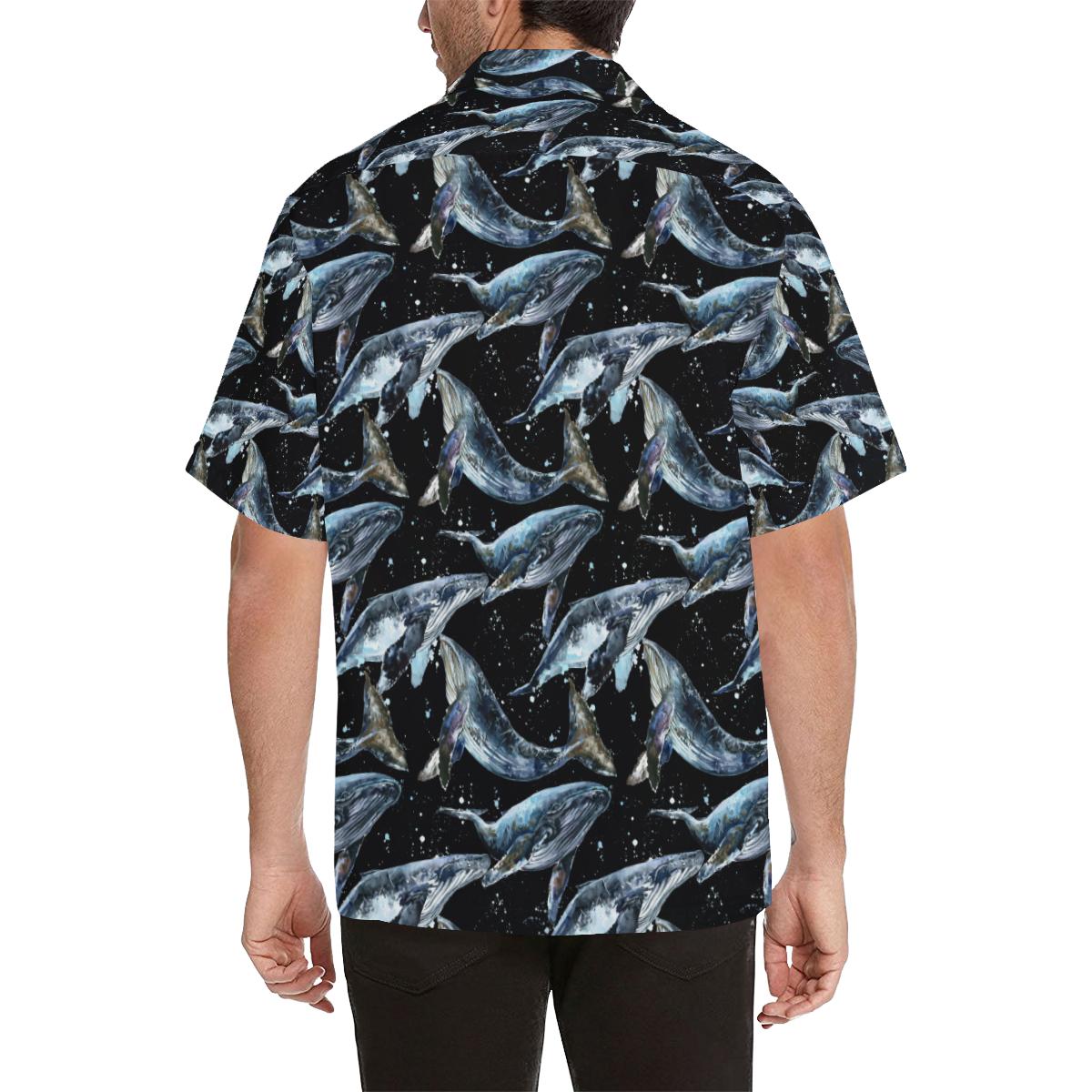 Humpback Whale Pattern Print Design Hawaiian Shirt