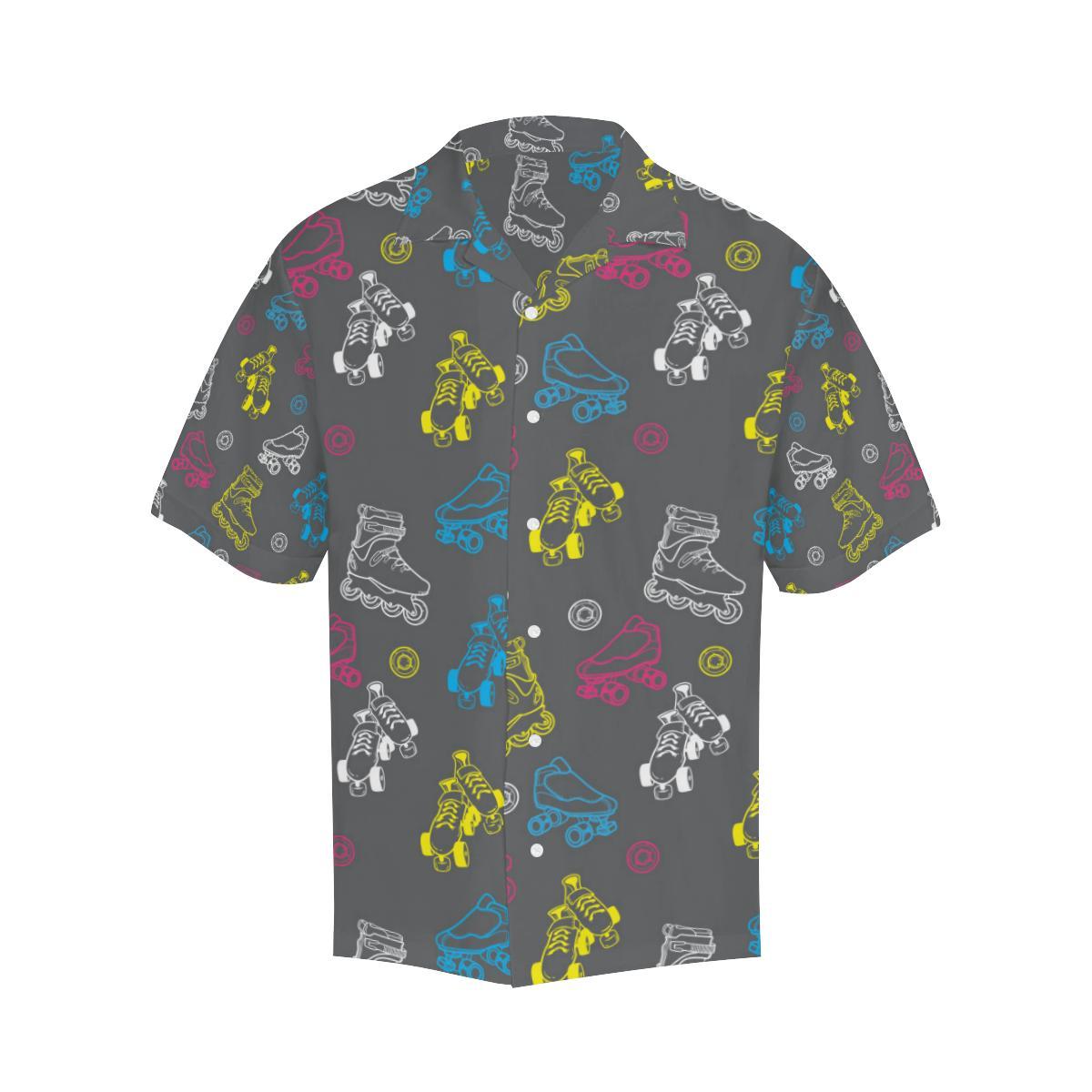 Roller Skate Pattern Print Design A Hawaiian Shirt