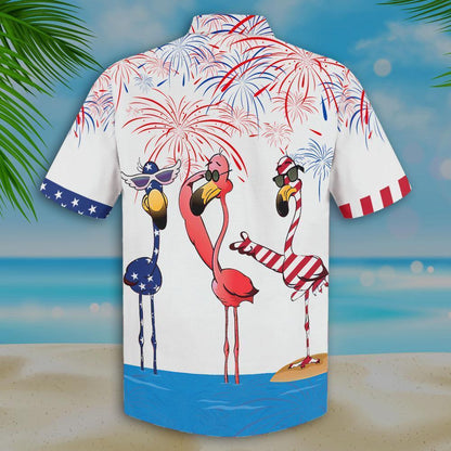 Flamingo Hawaii Shirt Unique Beach Hawaiian