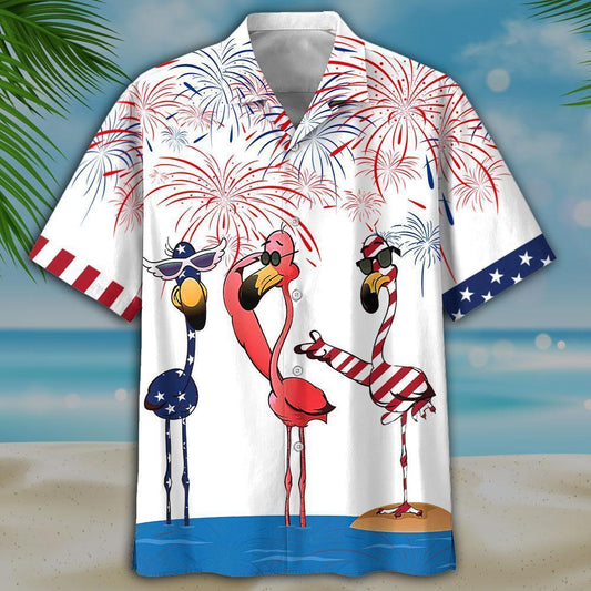 Flamingo Hawaii Shirt Unique Beach Hawaiian