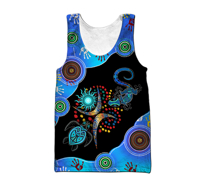 Aboriginal Naidoc Week 2021 Blue Turtle Lizard Baseball Shirt Hawaiian