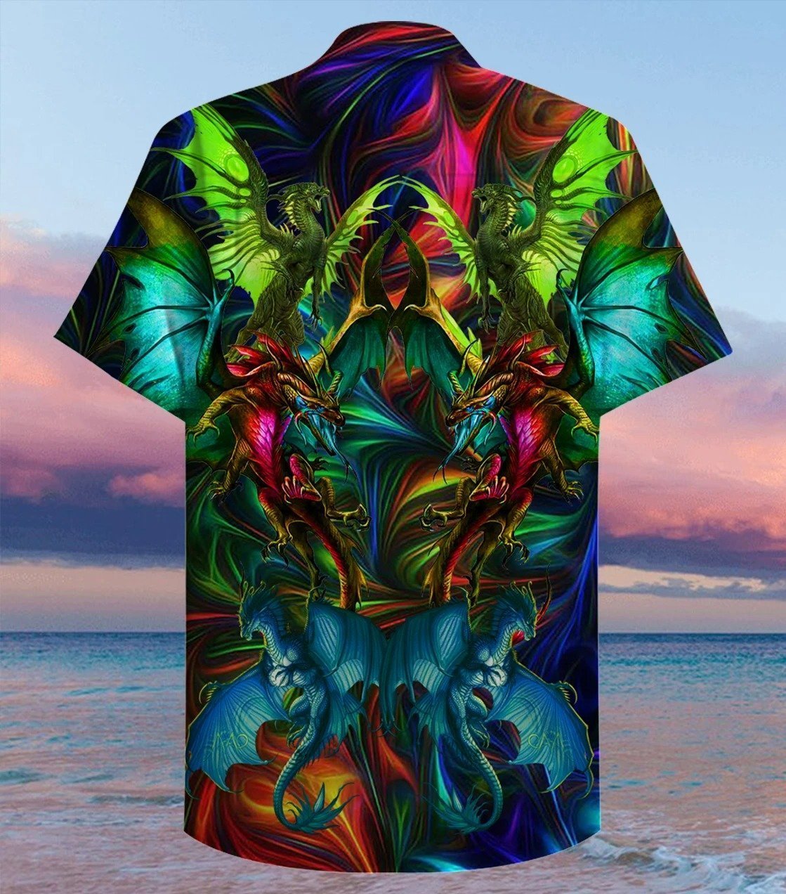 Amazing Dragon 3D All Over Printed Hawaiian Shirt | Unique Beach