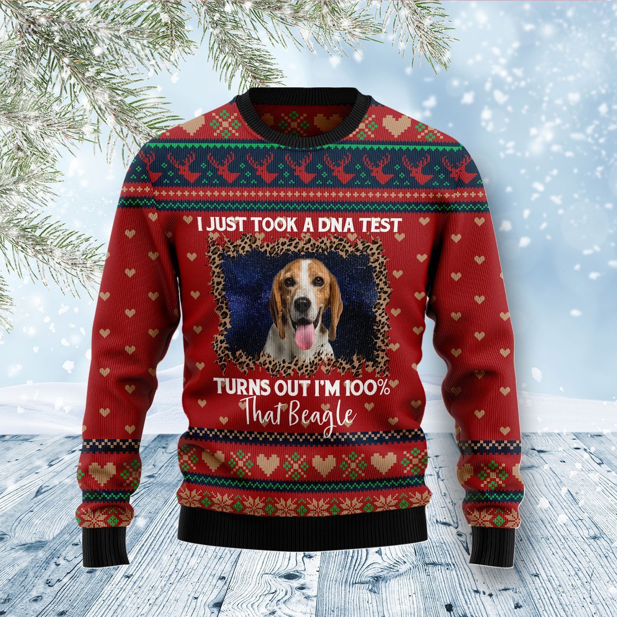 Beagle Dog Xmas Ugly Christmas Sweater 