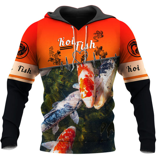 Beautiful Koi Fish all over print T shirt, hoodie, long sleeve shirt - IPH538