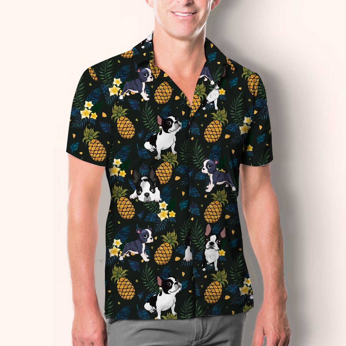 Boston Terrier - Hawaiian Shirt