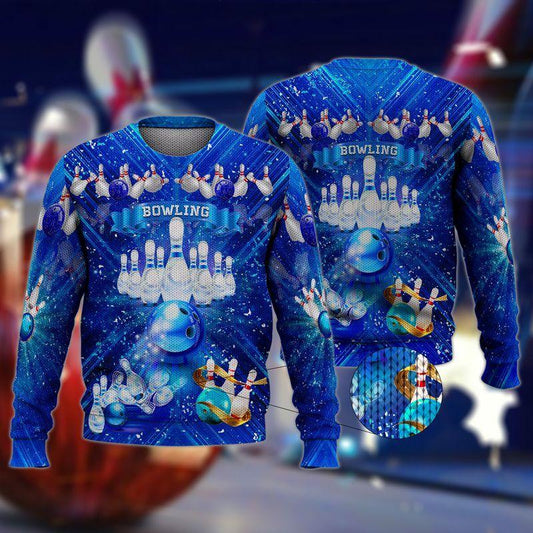 Bowling Royal Ugly Christmas Sweater 