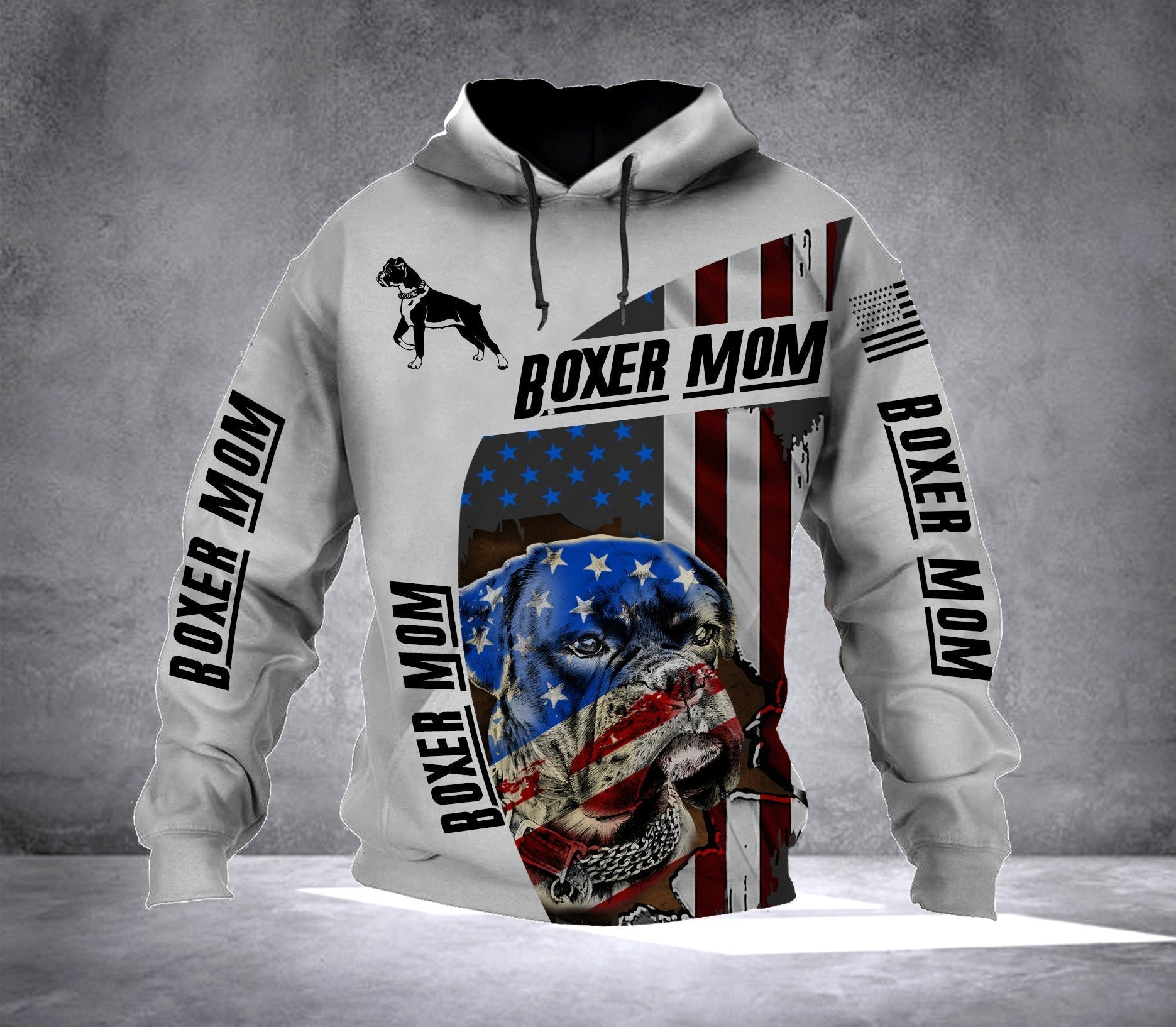 Boxer Mom Full Printing Hoodie Shirt for dog lovers - IPH556 Hoodie