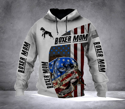 Boxer Mom Full Printing Hoodie Shirt for dog lovers - IPH556 Hoodie