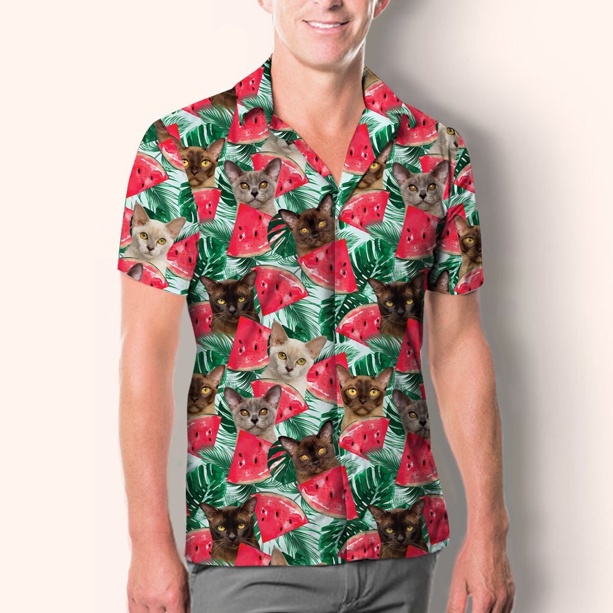 Burmese Cat - Hawaiian Shirt