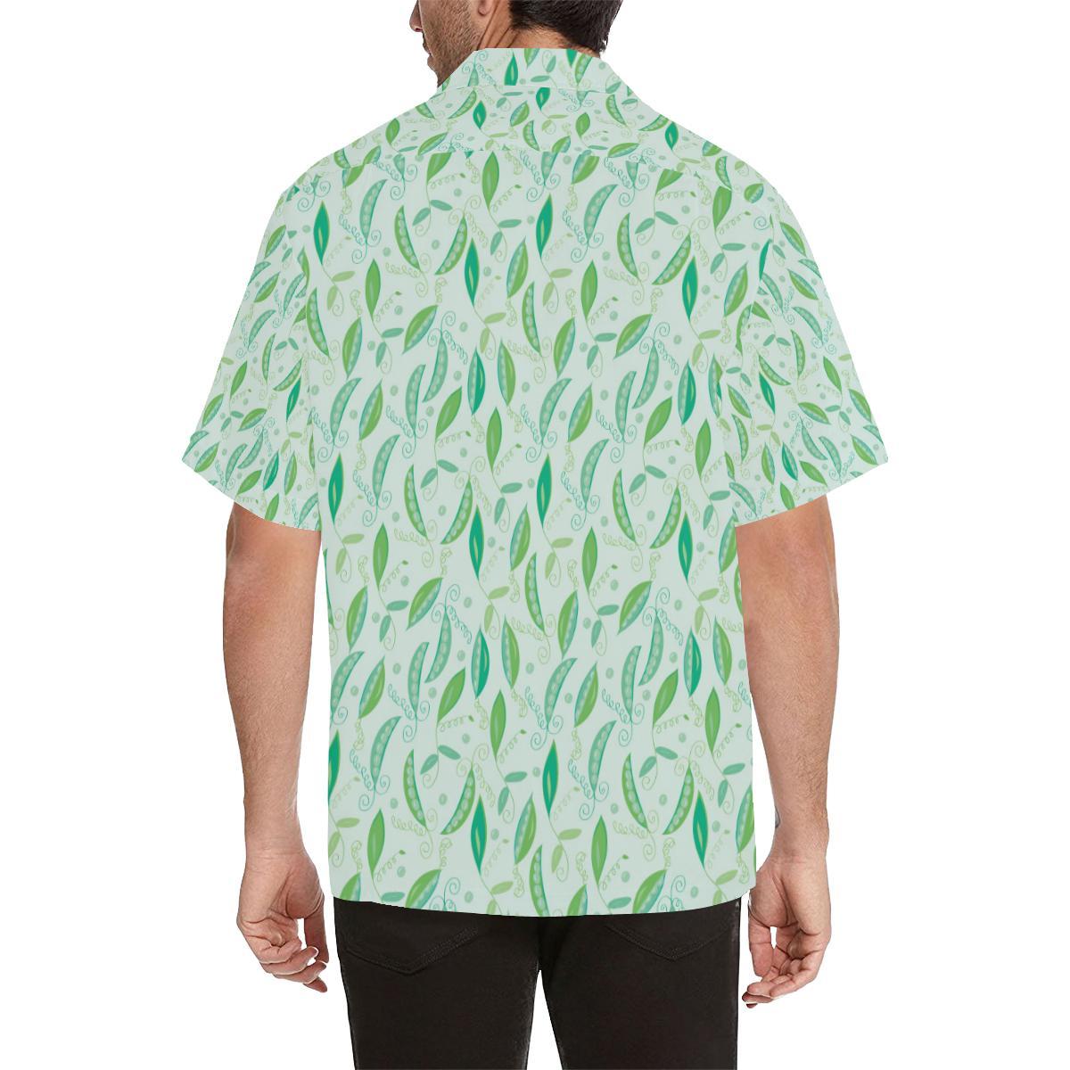 Green Peas Pattern Print Design 01 Mens All Over Hawaiian Shirt