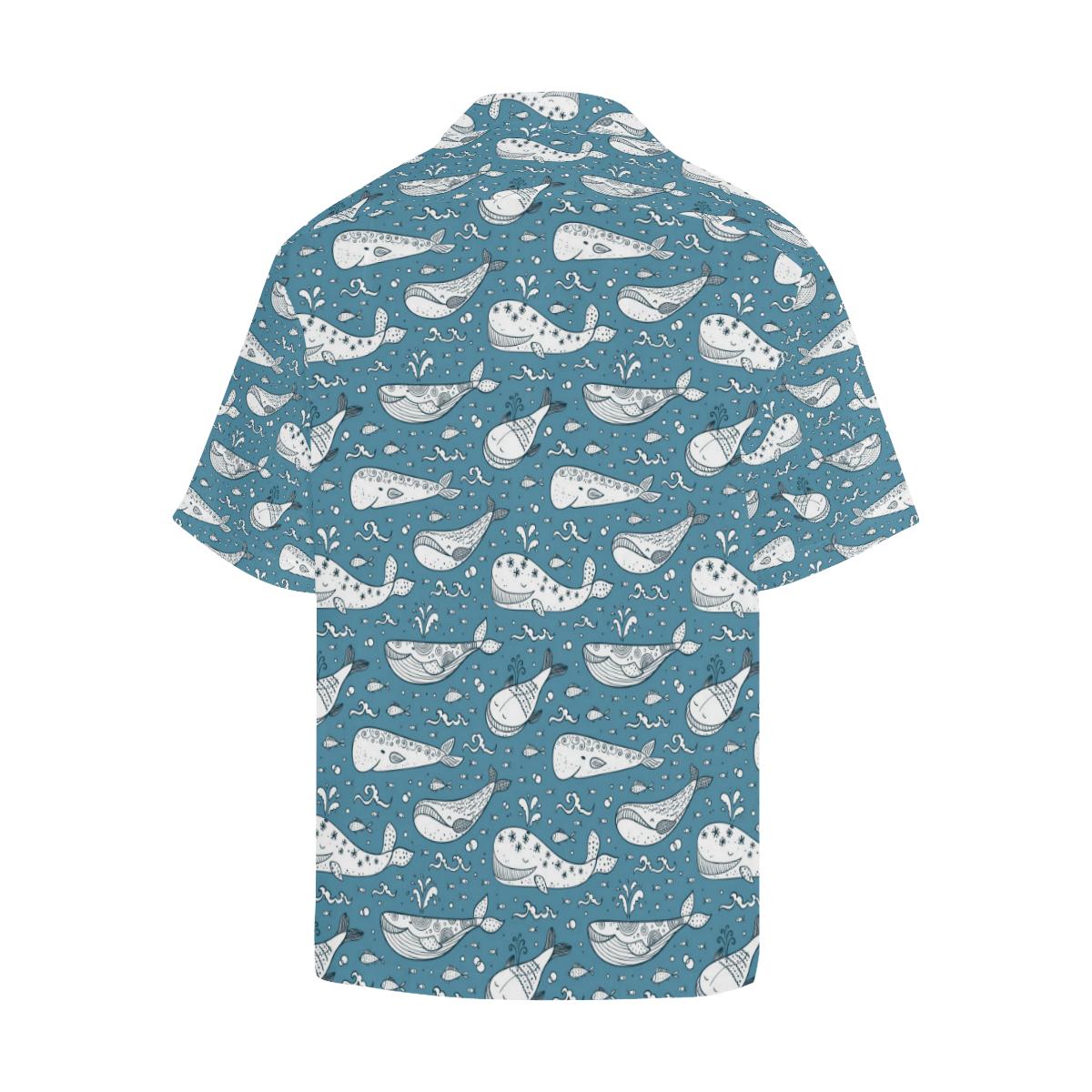 Humpback Whale Pattern Print Design Hawaiian Shirt