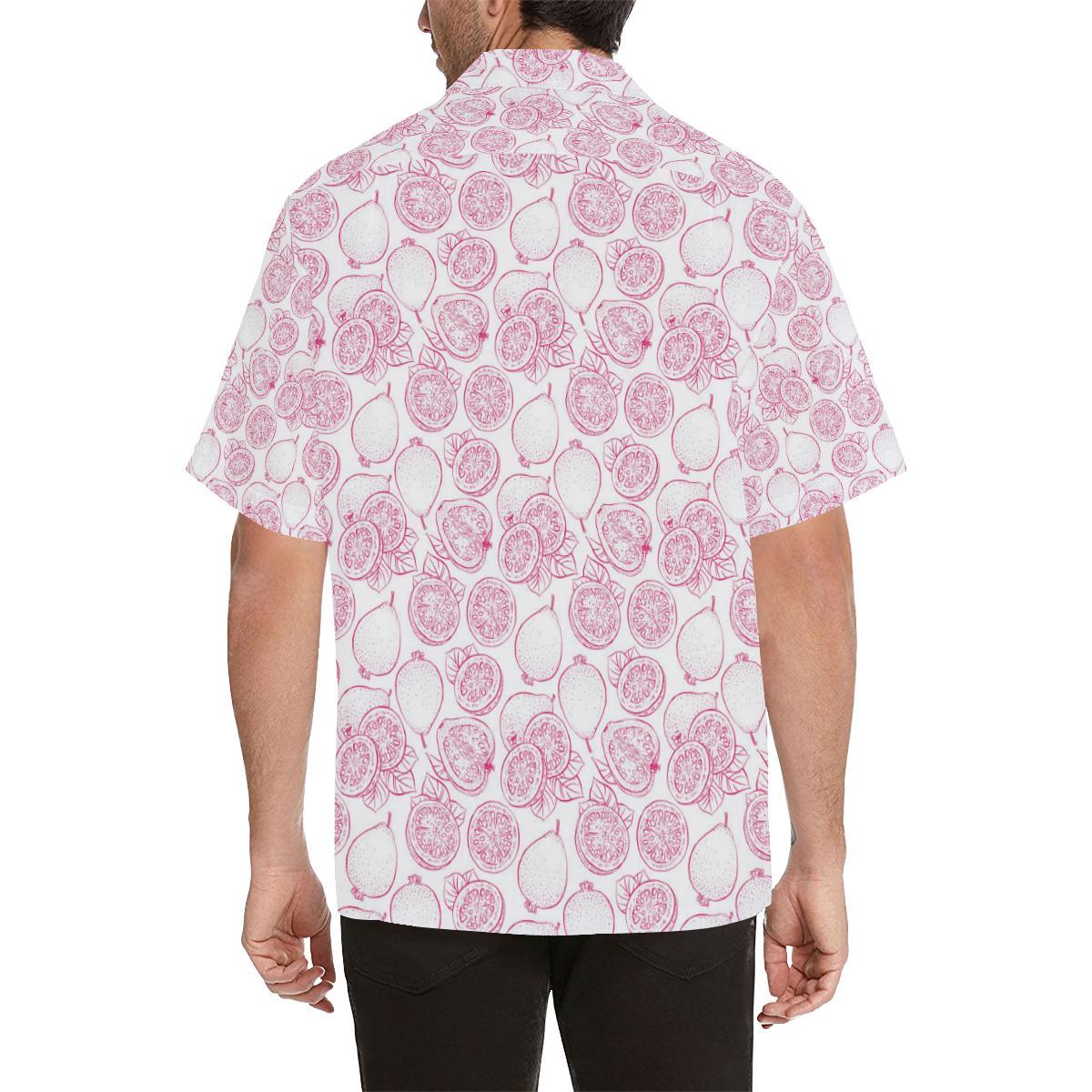 Sketch Guava Pattern Mens All Over Print Hawaiian Shirt