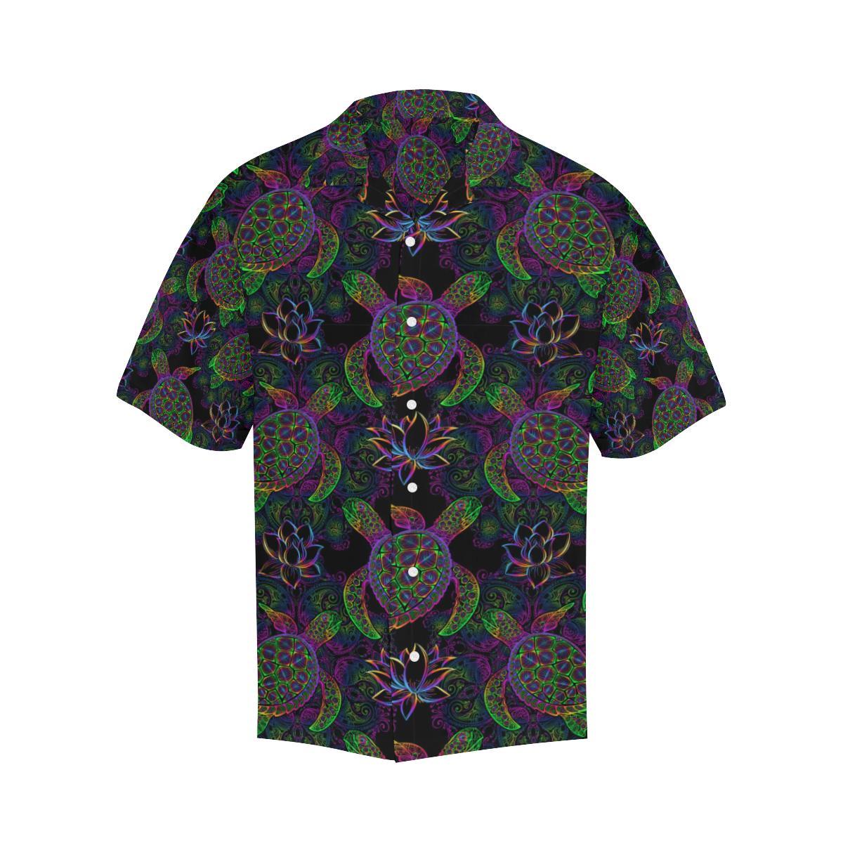 Sea Turtle Pattern Mens All Over Print Hawaiian Shirt