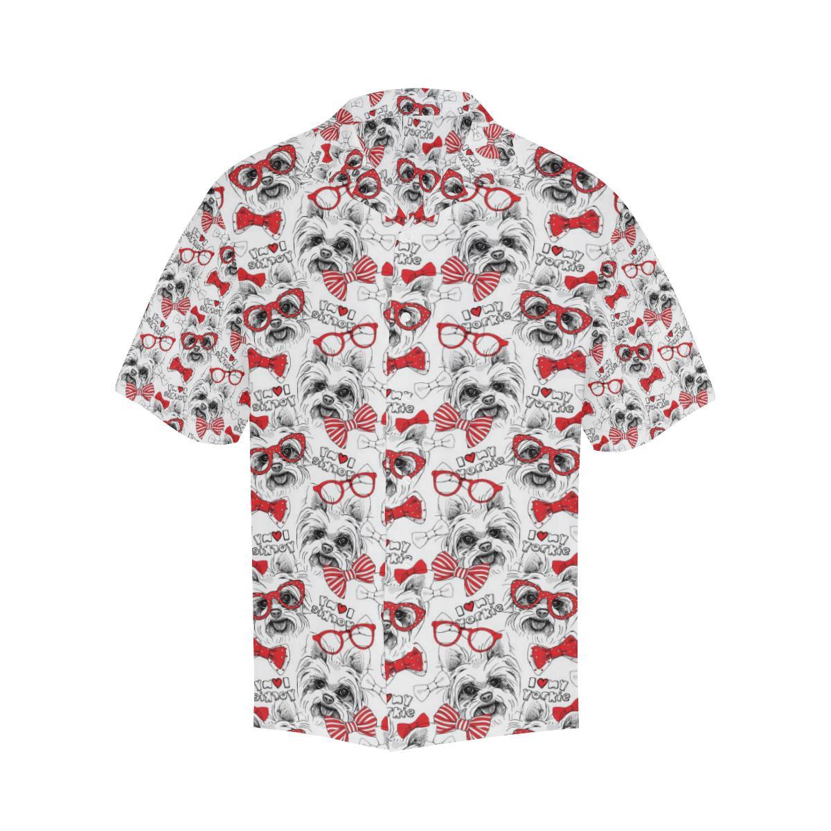 Yorkshire Terrier Pattern Print Design 04 Mens All Over Hawaiian Shirt