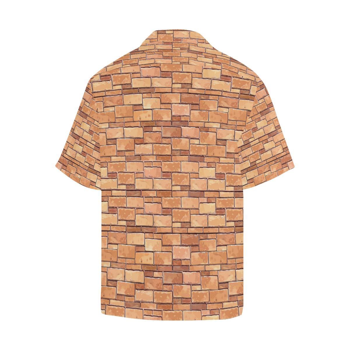 Brick Pattern Print Design Hawaiian Shirt