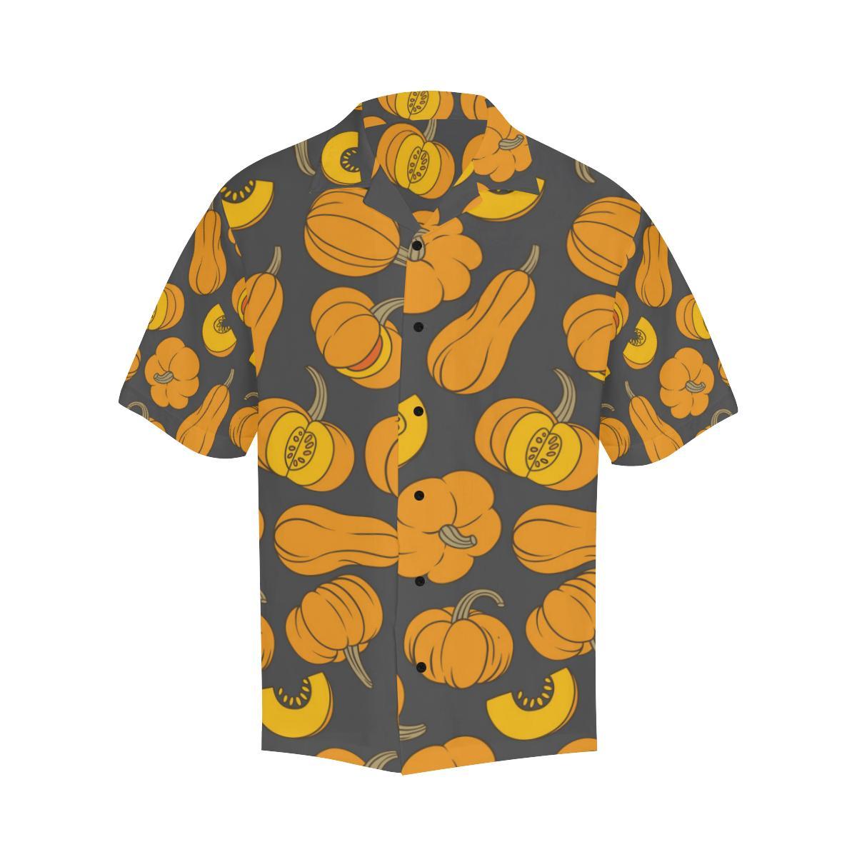 Pumpkin Pattern Print Design A Hawaiian Shirt