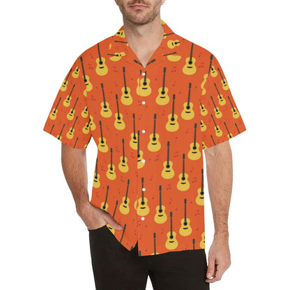 Classic Guitar Music Pattern Mens All Over Print Hawaiian Shirt