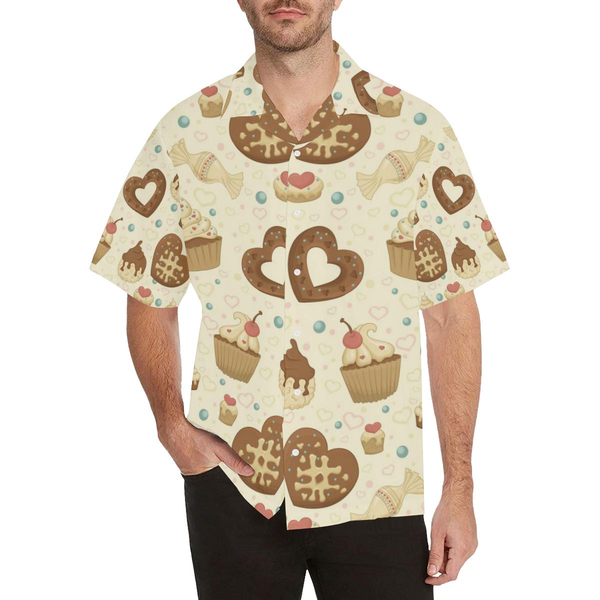 Cake Pattern Mens All Over Print Hawaiian Shirt