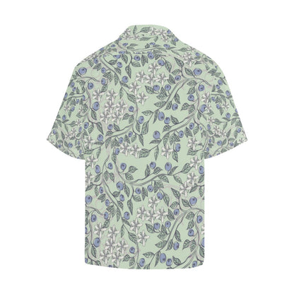 Hand Drawn Blueberry Pattern Mens All Over Print Hawaiian Shirt