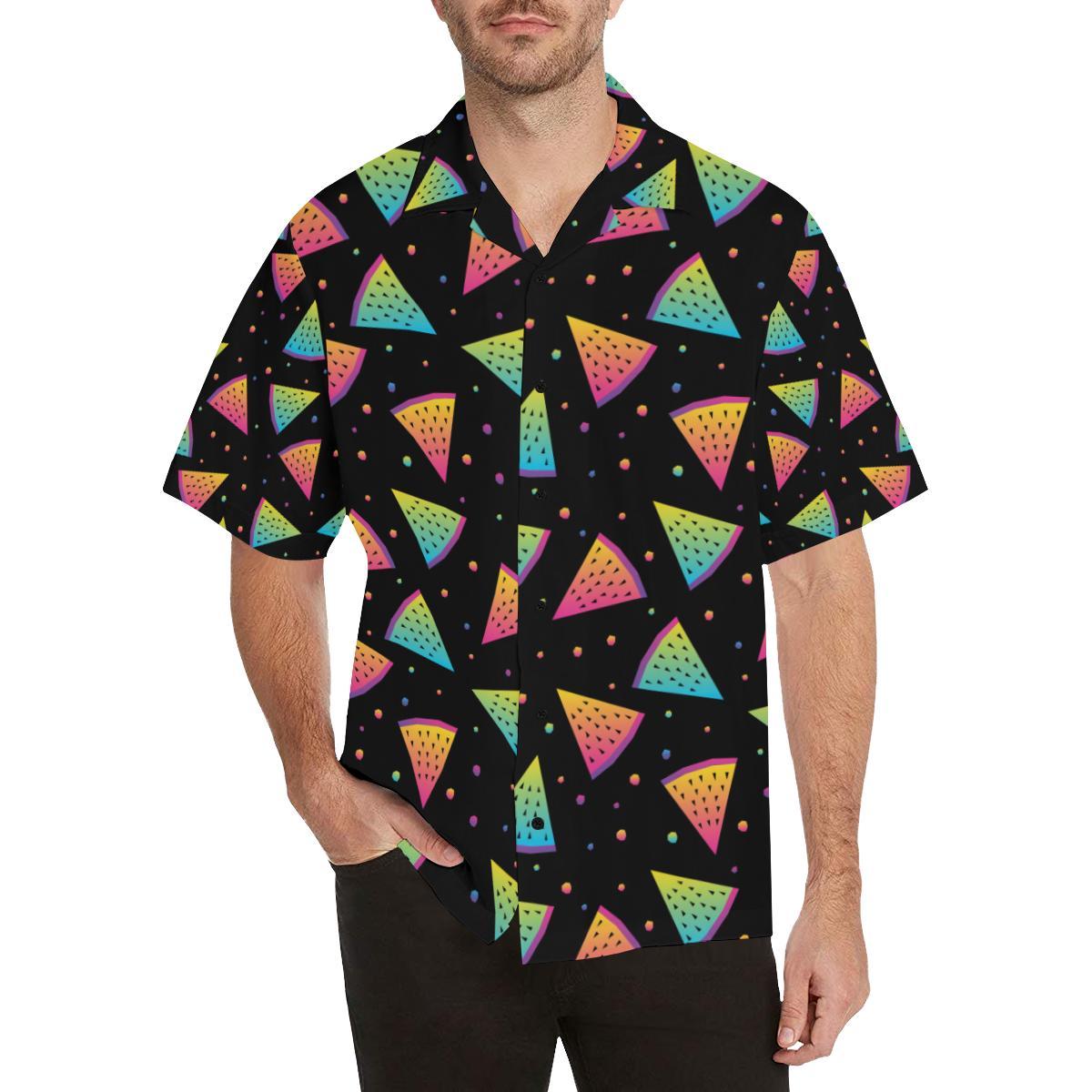 Rainbow Watermelon Pattern Print Design A Hawaiian Shirt