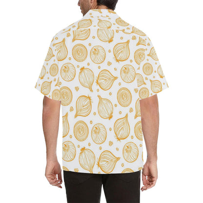 Hand Drawn Onion Pattern Mens All Over Print Hawaiian Shirt