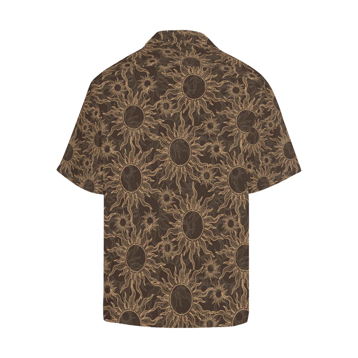 Sun Pattern Theme Mens All Over Print Hawaiian Shirt