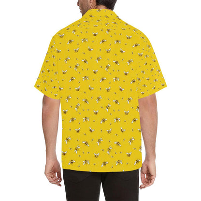 Bee Pattern Print Design Hawaiian Shirt