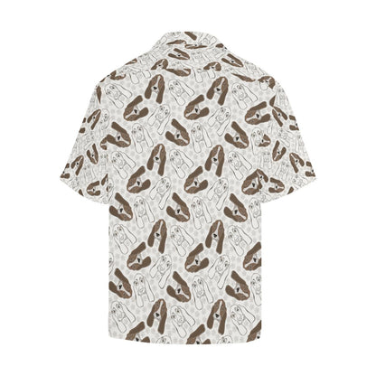 Basset Hound Pattern Print Design Hawaiian Shirt