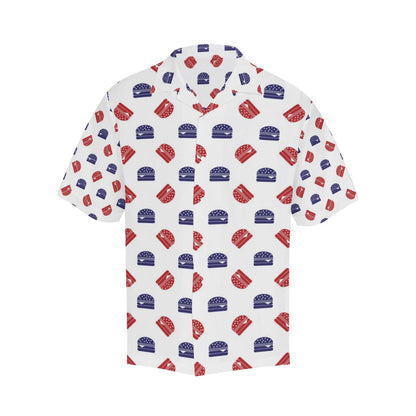 Hamburger Pattern Print Design 04 Mens All Over Hawaiian Shirt
