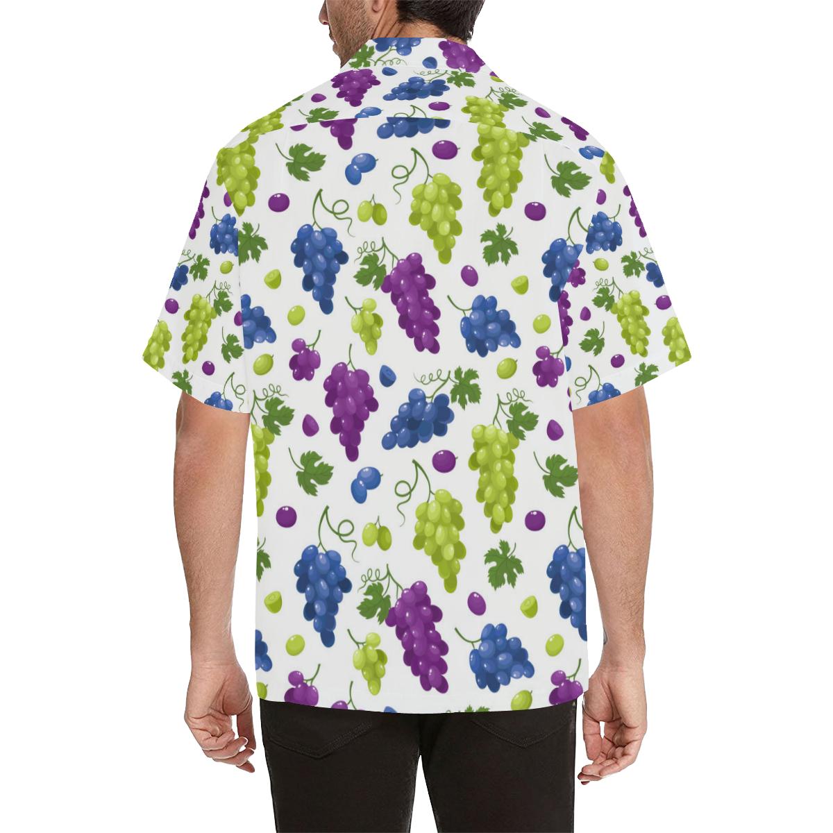 Grape Pattern Mens All Over Print Hawaiian Shirt