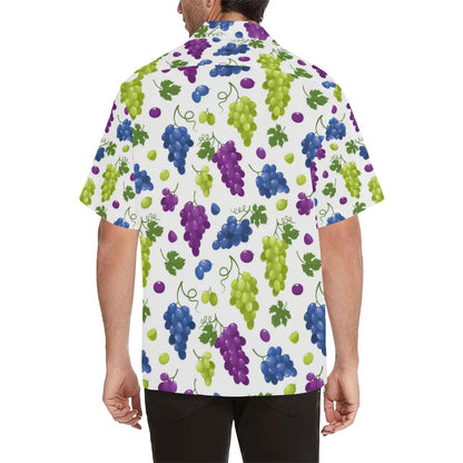Grape Pattern Mens All Over Print Hawaiian Shirt