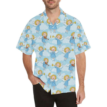 Angel Musician Pattern Print Design Hawaiian Shirt