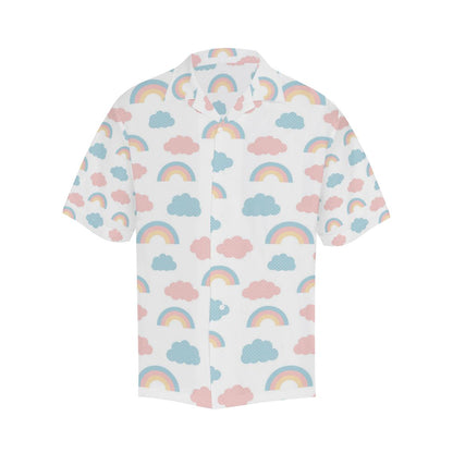 Cute Rainbow Clound Pattern Mens All Over Print Hawaiian Shirt