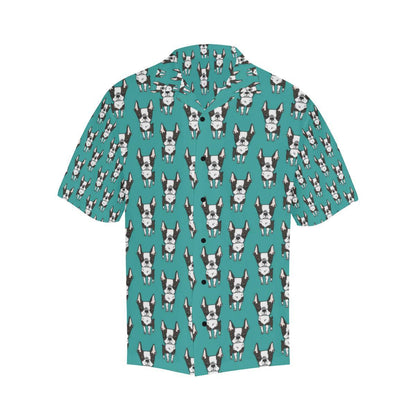 Boston Terrier Pattern Print Design Hawaiian Shirt