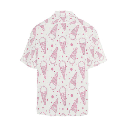 Hand Drawn Ice Cream Pattern Mens All Over Print Hawaiian Shirt