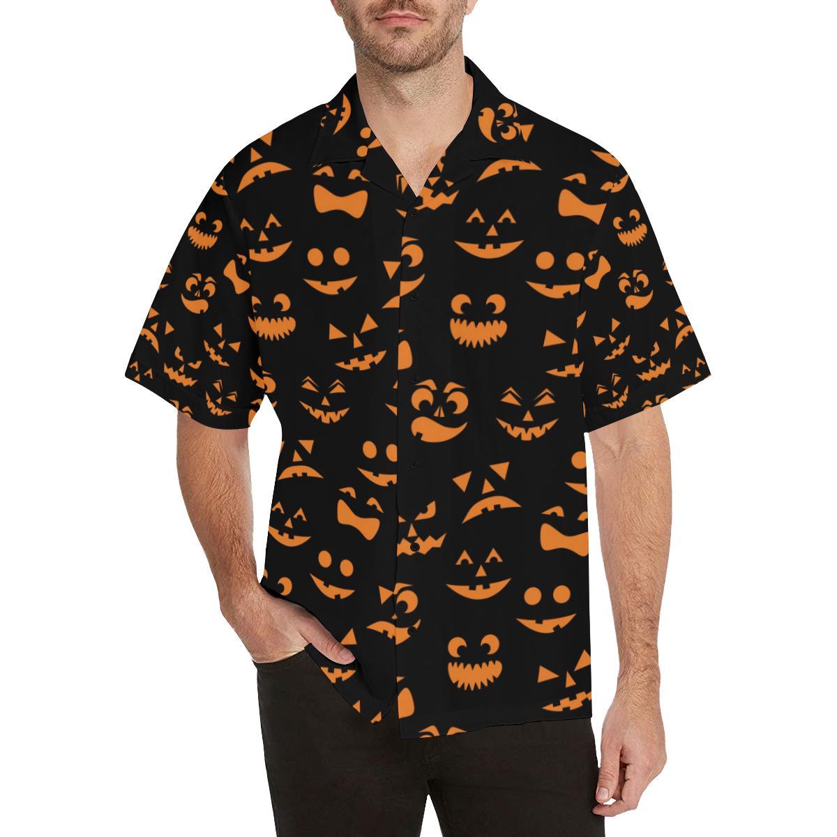 Halloween Pattern Print Design Hawaiian Shirt