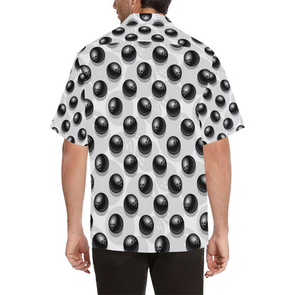 Bowling Ball Pattern Mens All Over Print Hawaiian Shirt