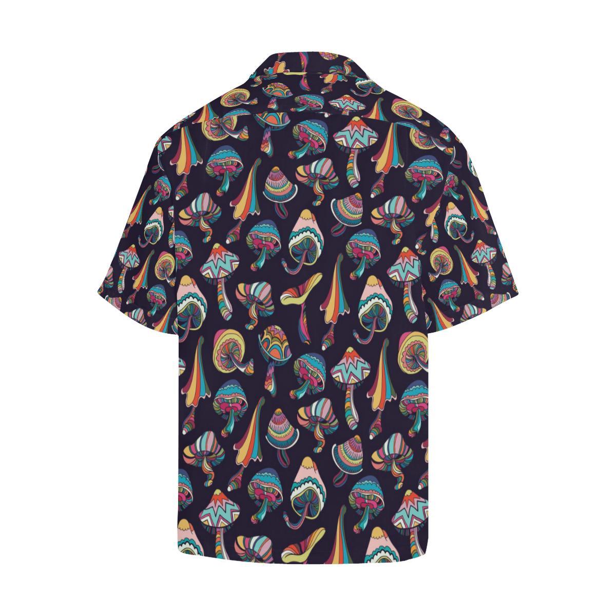 Colorful Mushroom Pattern Mens All Over Print Hawaiian Shirt