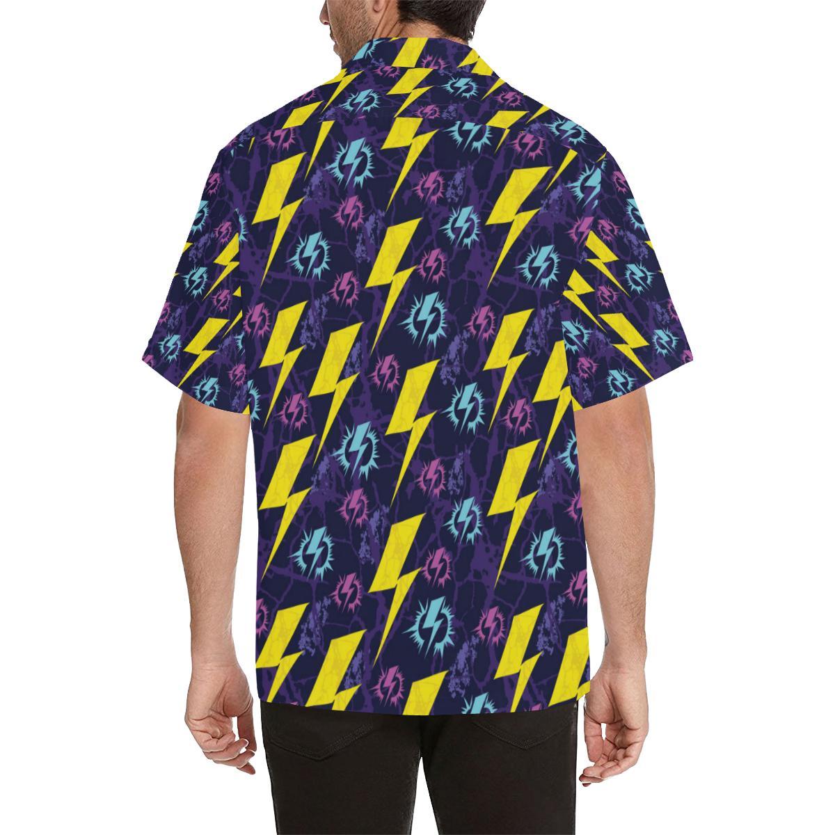 Lightning Thunder Pattern Print Design Hawaiian Shirt