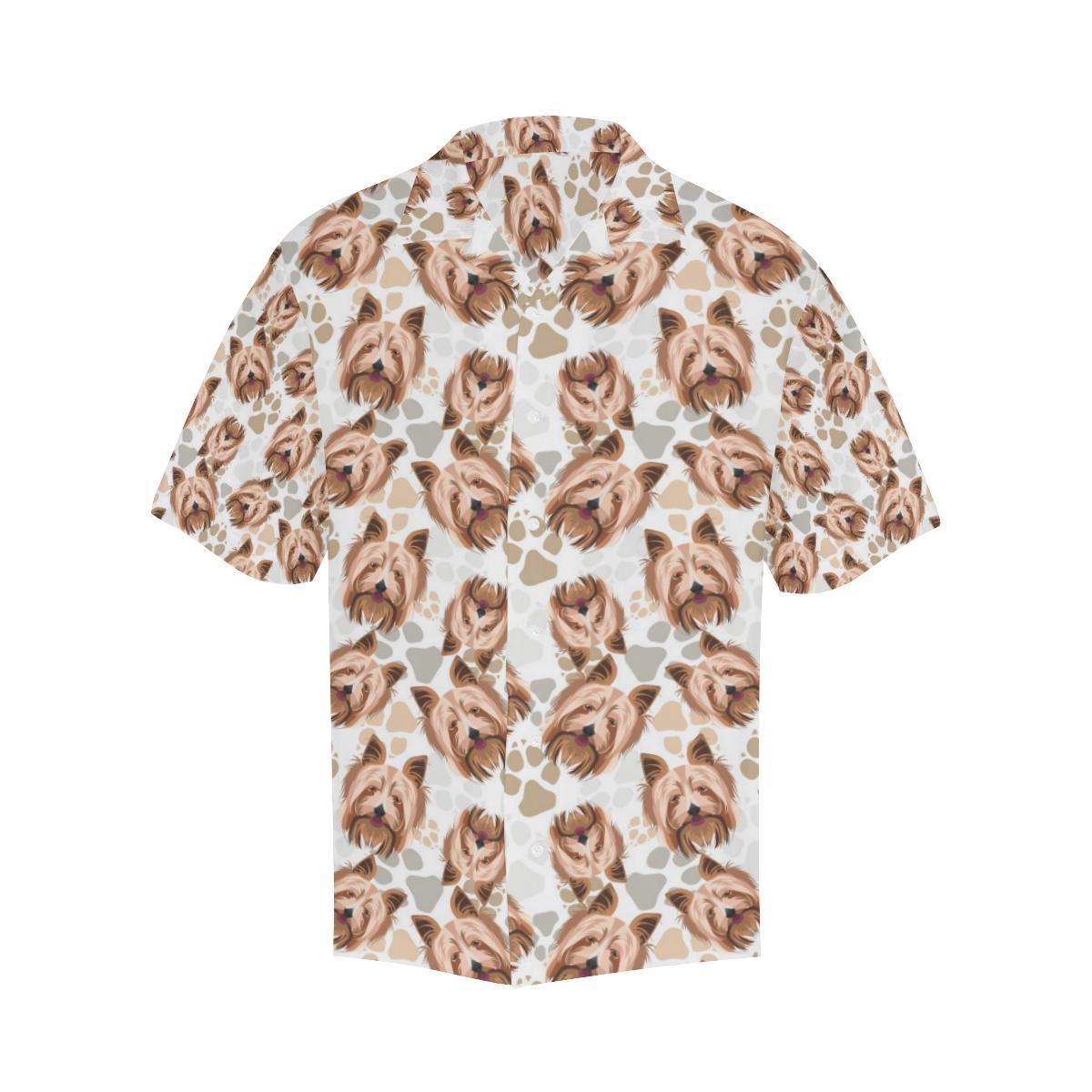 Yorkshire Terrier Pattern Print Design 04 Mens All Over Hawaiian Shirt