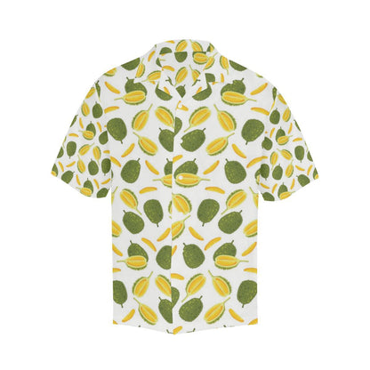 Durian Pattern Background Mens All Over Print Hawaiian Shirt
